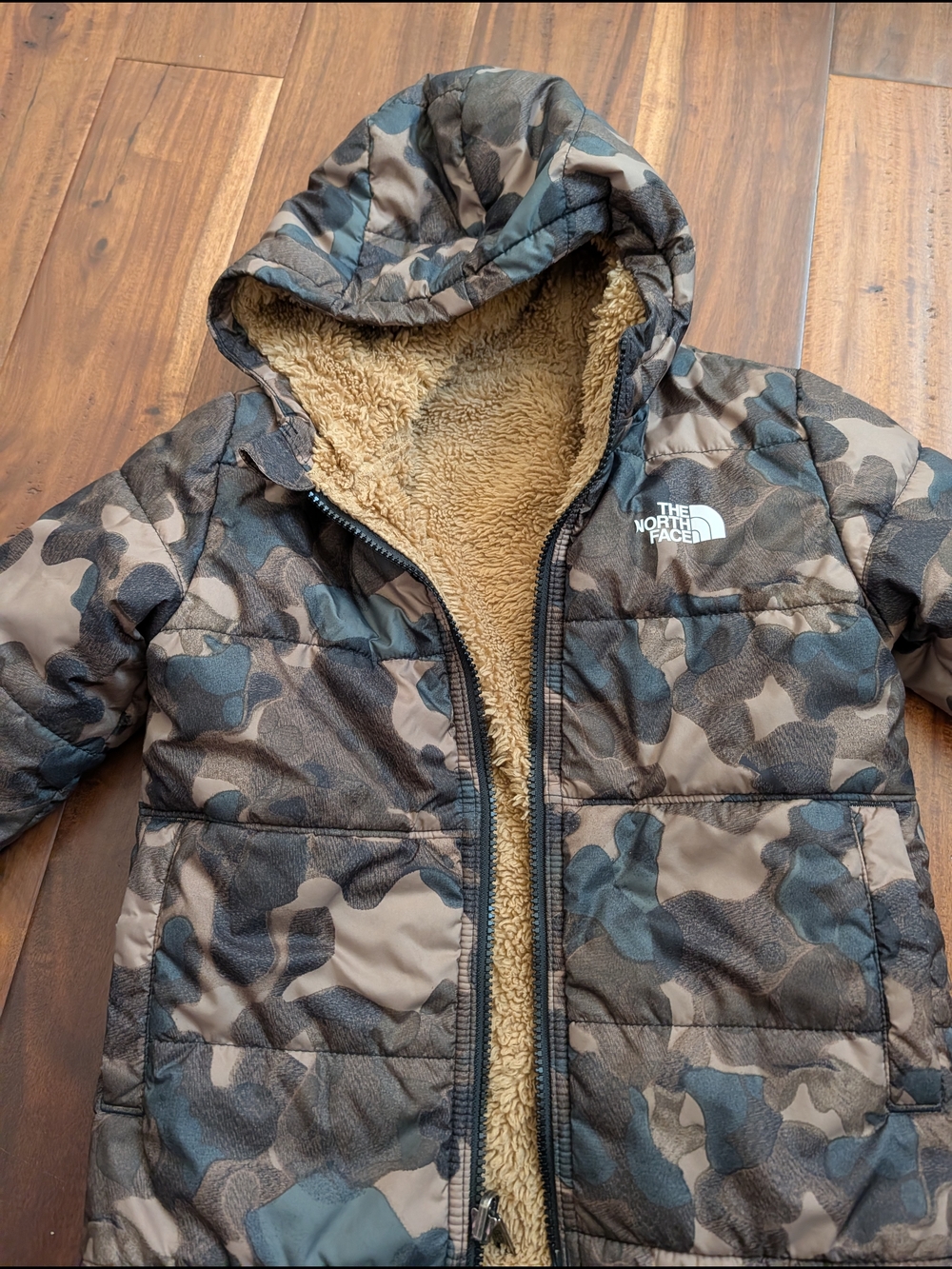 The North Face Kids Reversible Camouflage Puffer Jacket